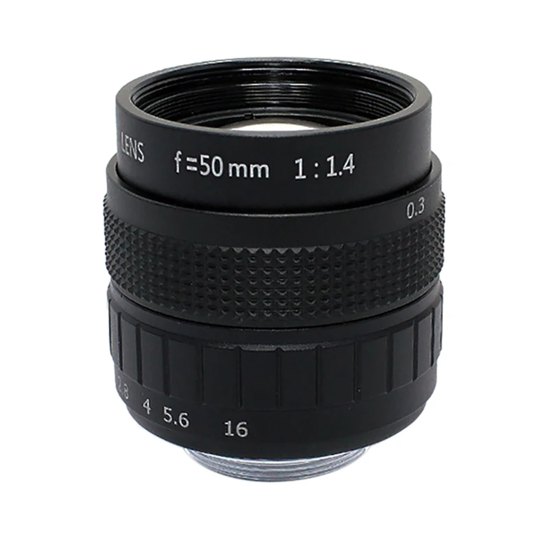 50Mm Camera Lens F1.4 2/3 C-Mount Manual Aperture Camera Lens For Photographic Equipment Industrial Lens
50Mm Camera Lens F1.4 2/3 C-Mount Manual Aperture Camera Lens For Photographic Equipment Industrial Lens