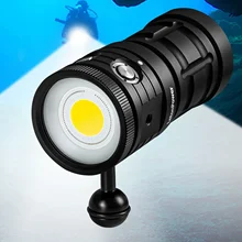 LetonPower Diving Flashlight COB 18000Lumens underwater flashlight LED scuba dive light 100m waterproof Underwater Video Torch