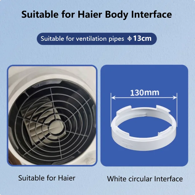 Аксессуары для мобильных кондиционеров, интерфейс выхлопной трубы 130/150 мм, подходит для TCL Midea Toyo или других шарниров корпуса кондиционера
Аксессуары для мобильных кондиционеров, интерфейс выхлопной трубы 130/150 мм, подходит для TCL Midea Toyo или других шарниров корпуса кондиционера