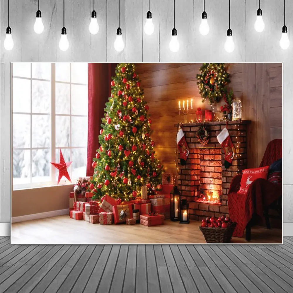 Retro Brick Christmas Fireplace Room Photography Backdrop Star Candle Lights Gifts Sock Wooden Wall Home Studio Photo Background
Retro Brick Christmas Fireplace Room Photography Backdrop Star Candle Lights Gifts Sock Wooden Wall Home Studio Photo Background