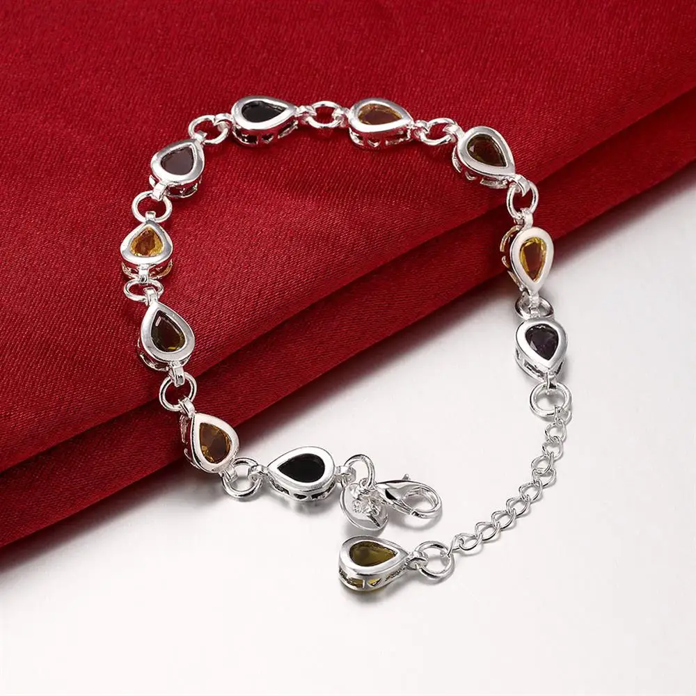 Fashion 925 Sterling Silver Water Droplet Bracelets For Women Luxury Quality Fine Jewelry Wholesale Free Shipping Offers
Fashion 925 Sterling Silver Water Droplet Bracelets For Women Luxury Quality Fine Jewelry Wholesale Free Shipping Offers