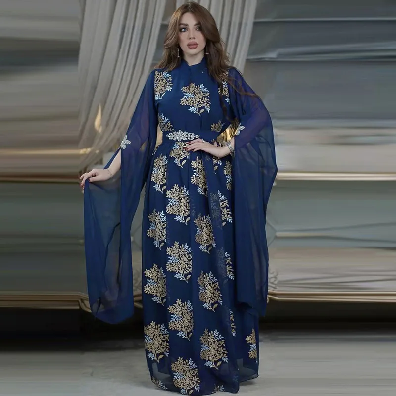 Islamic Clothing Dubai Mesh Breathable Muslim Women Long Dress Beaded Belt Embroidery Blue Dress Indian Pakistani Clothing
Islamic Clothing Dubai Mesh Breathable Muslim Women Long Dress Beaded Belt Embroidery Blue Dress Indian Pakistani Clothing