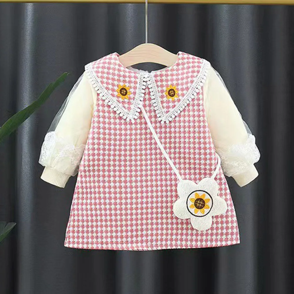 Fall 2022 Fashion Kids Clothing Plaid Peter Pan Collar Spring Autumn Girls Long Sleeve Dresses
Fall 2022 Fashion Kids Clothing Plaid Peter Pan Collar Spring Autumn Girls Long Sleeve Dresses