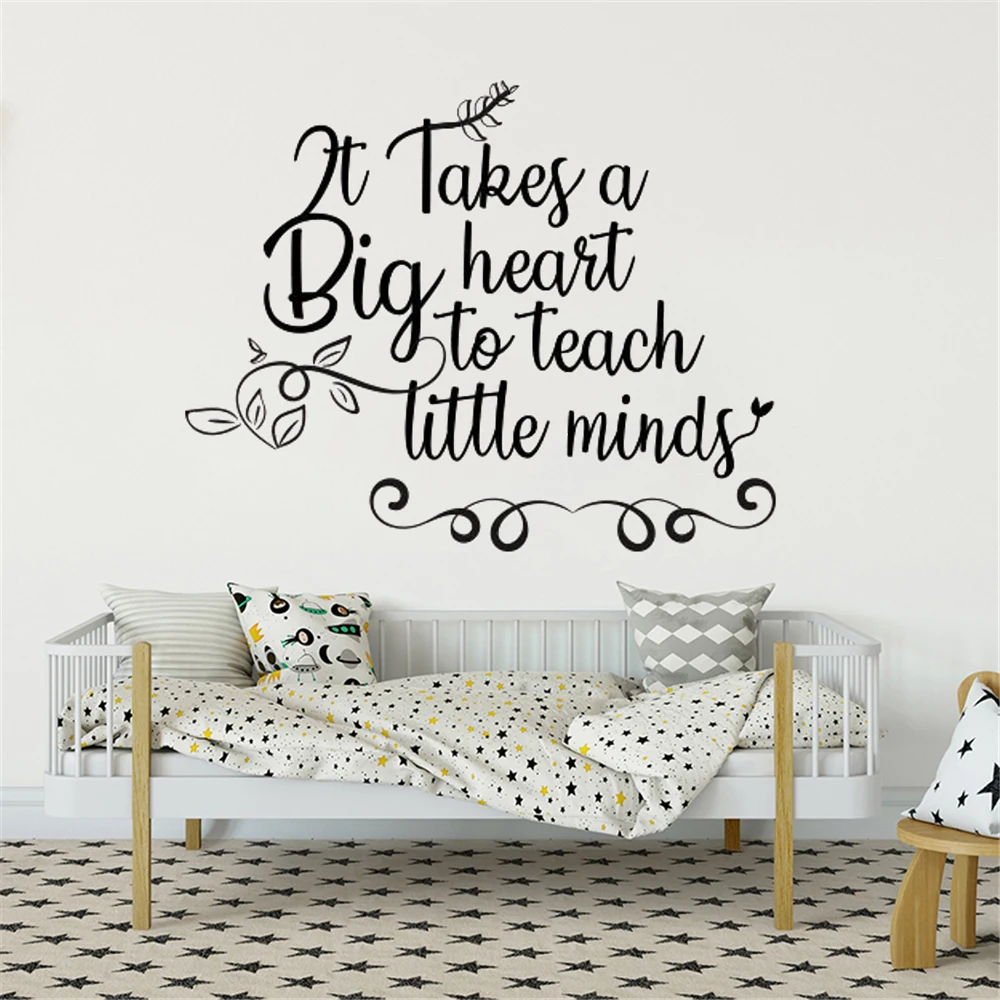 It Takes A BIG Heart To Teach Quotes Wall Stickers For Kids Room School Nursery Decor Mural Removable Vinyl Decals Poster HJ1113
It Takes A BIG Heart To Teach Quotes Wall Stickers For Kids Room School Nursery Decor Mural Removable Vinyl Decals Poster HJ1113