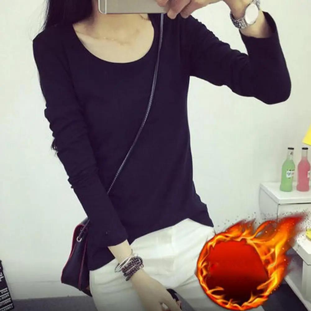 Autumn T-Shirt Long Sleeves Pullover Blouse Women Autumn Winter Solid Color T-Shirt Costume
Autumn T-Shirt Long Sleeves Pullover Blouse Women Autumn Winter Solid Color T-Shirt Costume