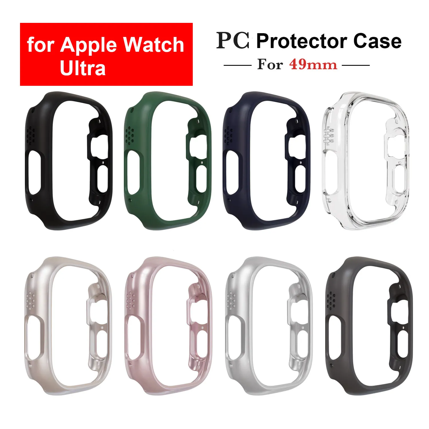 Чехол для смарт-часов Apple Watch Ultra, 49 мм, жесткая защитная рамка из поликарбоната, без экрана, противоударный, прочный
Чехол для смарт-часов Apple Watch Ultra, 49 мм, жесткая защитная рамка из поликарбоната, без экрана, противоударный, прочный