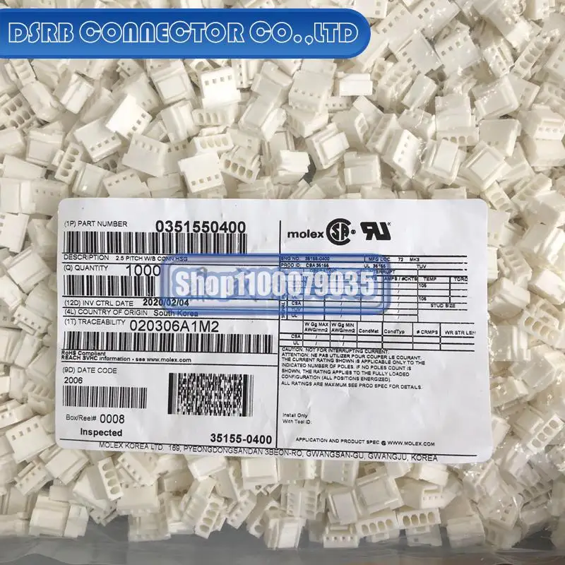 1000 шт./партия, новые и оригинальные 35155-0400 351550400 4P
1000 шт./партия, новые и оригинальные 35155-0400 351550400 4P