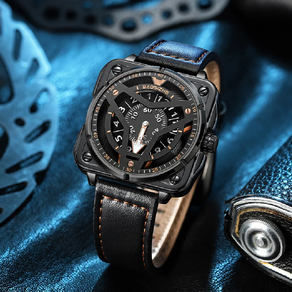 Original fashion mens watch Square Fashion Large dial male Quartz watches Waterproof leather strap MAN wrist watch Sports Watch
Original fashion mens watch Square Fashion Large dial male Quartz watches Waterproof leather strap MAN wrist watch Sports Watch