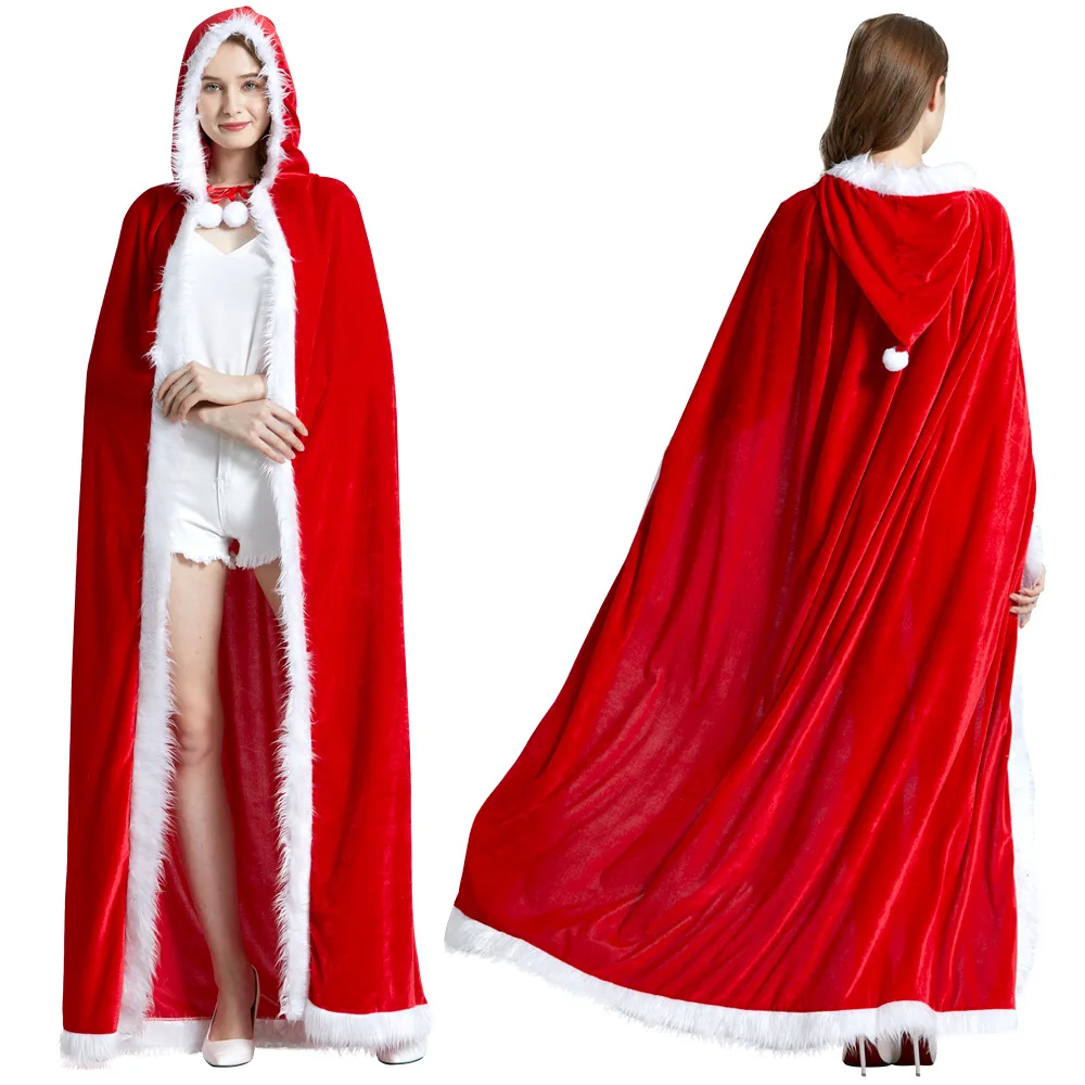 Women Hooded Ponchos Jacket Long Christmas Cloak Adult Kids Thick Warm Xmas Cape Party Costume Santa Women's Clothing
Women Hooded Ponchos Jacket Long Christmas Cloak Adult Kids Thick Warm Xmas Cape Party Costume Santa Women's Clothing