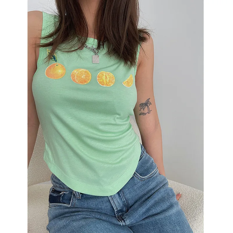2022 Summer Women BacklessTank Tops O Neck Fruit Print Sleevelss Sexy Lace-up Tank Tops Soft Casual Top Femme
2022 Summer Women BacklessTank Tops O Neck Fruit Print Sleevelss Sexy Lace-up Tank Tops Soft Casual Top Femme