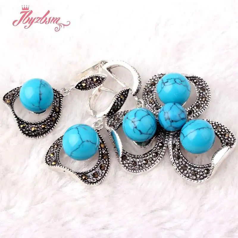 8/10mm Round Blue Turquoise Stone Beads Tibetan Silver Fashion Pendant Earrings,Earring 19x25mm/Pendant 35x45mm Free Shipping
8/10mm Round Blue Turquoise Stone Beads Tibetan Silver Fashion Pendant Earrings,Earring 19x25mm/Pendant 35x45mm Free Shipping