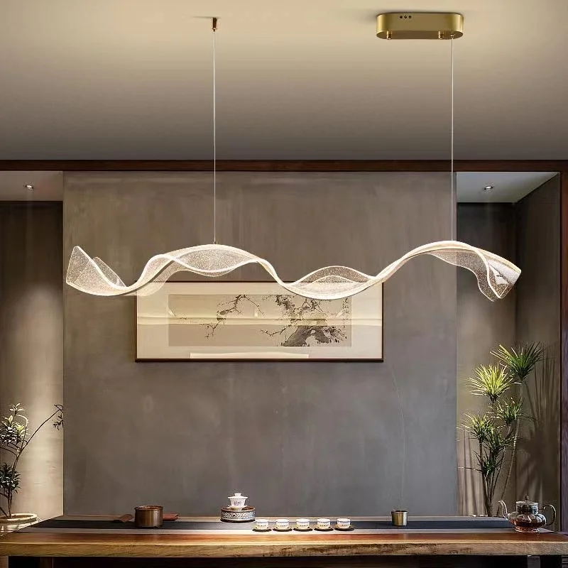 Led Art Chandelier Pendant Lamp Light Front desk ribbon Starry restaurant Acrylic wave shaped bar living creative indoor
Led Art Chandelier Pendant Lamp Light Front desk ribbon Starry restaurant Acrylic wave shaped bar living creative indoor