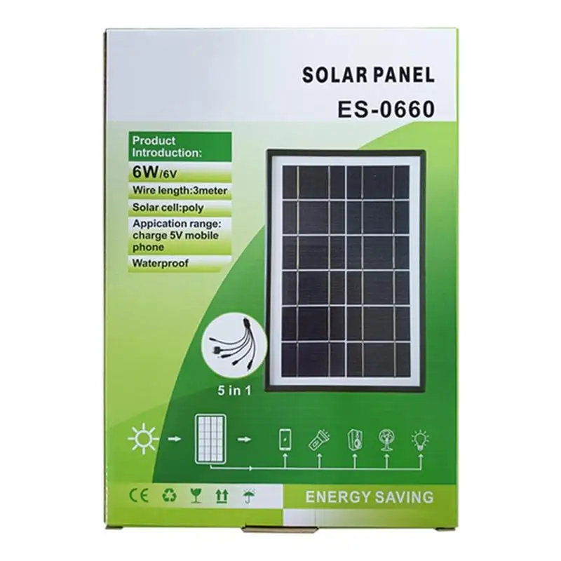 Portable Solar Panel 6W Solar Battery Charger Flexible Panel Kit Flexible Solar Panel Solar Phone Charger Power Bank For Tent
Portable Solar Panel 6W Solar Battery Charger Flexible Panel Kit Flexible Solar Panel Solar Phone Charger Power Bank For Tent
