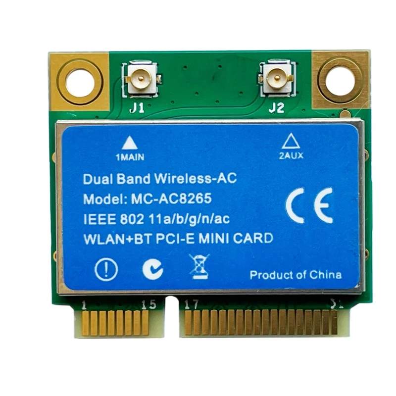 Беспроводная сетевая карта MINI PCI-E MC8265, 2,4 ГГц/5 ГГц, 1200 м, двухдиапазонный модуль Bluetooth, беспроводной Wi-Fi, поддерживает 802.11Ac
Беспроводная сетевая карта MINI PCI-E MC8265, 2,4 ГГц/5 ГГц, 1200 м, двухдиапазонный модуль Bluetooth, беспроводной Wi-Fi, поддерживает 802.11Ac