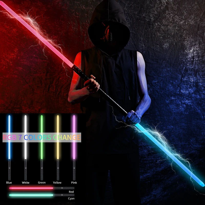 REikirc Gravity Sensing Lightsaber RGB Light Saber 2 In 1 7-color Metal Rechargeable Toy Party Glow Swords
REikirc Gravity Sensing Lightsaber RGB Light Saber 2 In 1 7-color Metal Rechargeable Toy Party Glow Swords