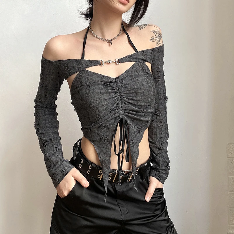 #Sisjuly# design sense West Coast style off shoulder long sleeve neck T-shirt women's versatile pleated thin top
#Sisjuly# design sense West Coast style off shoulder long sleeve neck T-shirt women's versatile pleated thin top