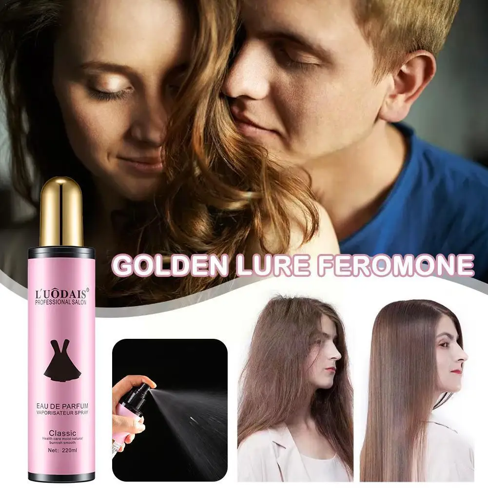 220ML L'UODAIS Golden Lure Feromone Hair Spray Golden Oil Pheromone Improve Frizzy Hair Hair Long Lasting Dry Perfume Lure E5W9
220ML L'UODAIS Golden Lure Feromone Hair Spray Golden Oil Pheromone Improve Frizzy Hair Hair Long Lasting Dry Perfume Lure E5W9