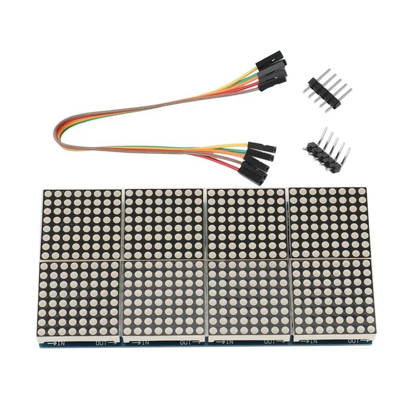 MAX7219 Dot Matrix Module 8 Dot Matrix 2X4 Display Module MCU Control Driver Module
MAX7219 Dot Matrix Module 8 Dot Matrix 2X4 Display Module MCU Control Driver Module