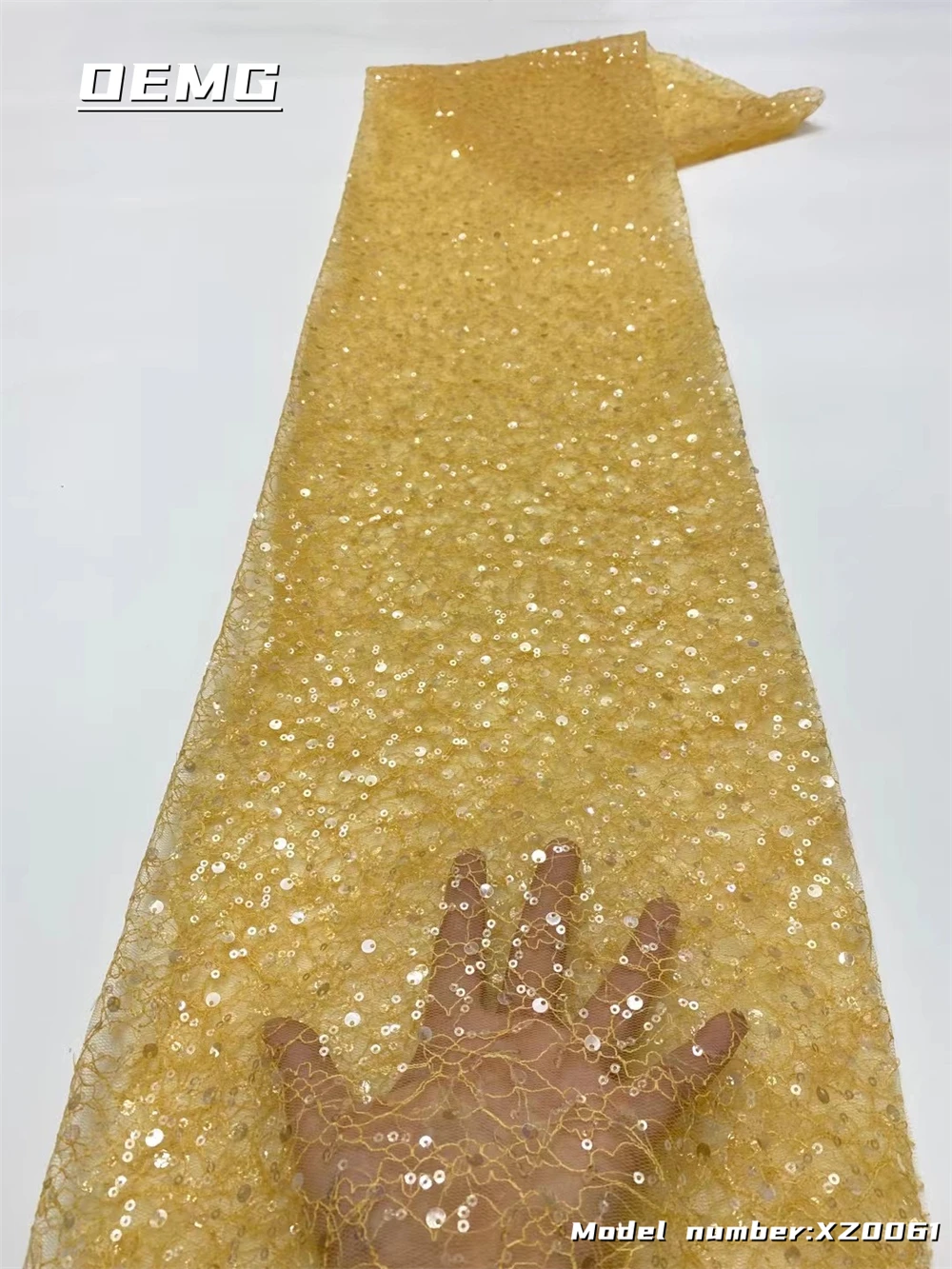 OEMG Yellow Summer Women's Beautiful 5 Yards Luxury Mesh Sequins Sewing Materials French Lace Fabirc For Wedding Dress XZ0061
OEMG Yellow Summer Women's Beautiful 5 Yards Luxury Mesh Sequins Sewing Materials French Lace Fabirc For Wedding Dress XZ0061