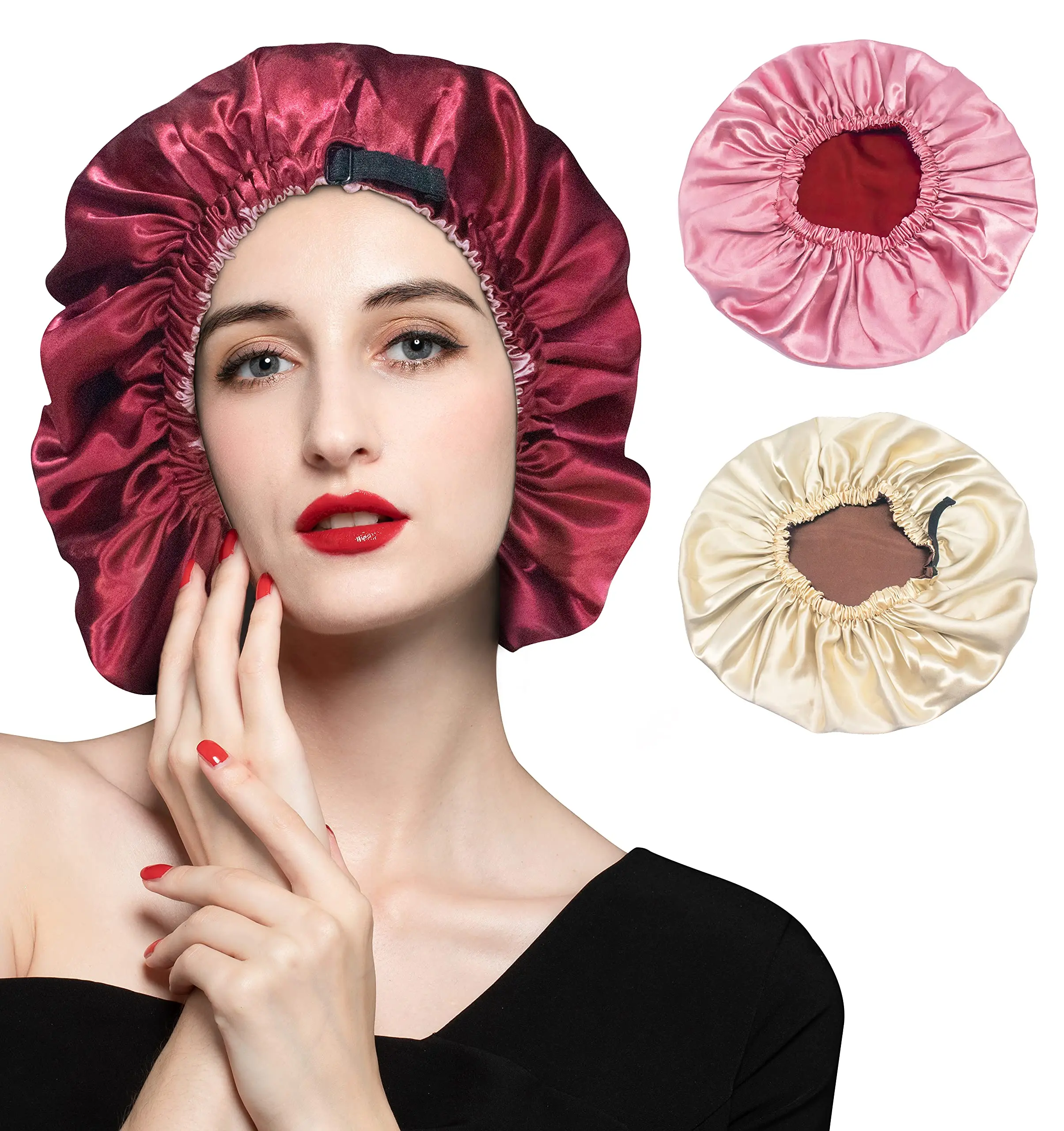 Double Layer Elastic Satin Bonnet Silk Sleep Round Cap Beauty and Hair Care Bonnets for Women Headwrap Hijabs Turban Hat
Double Layer Elastic Satin Bonnet Silk Sleep Round Cap Beauty and Hair Care Bonnets for Women Headwrap Hijabs Turban Hat