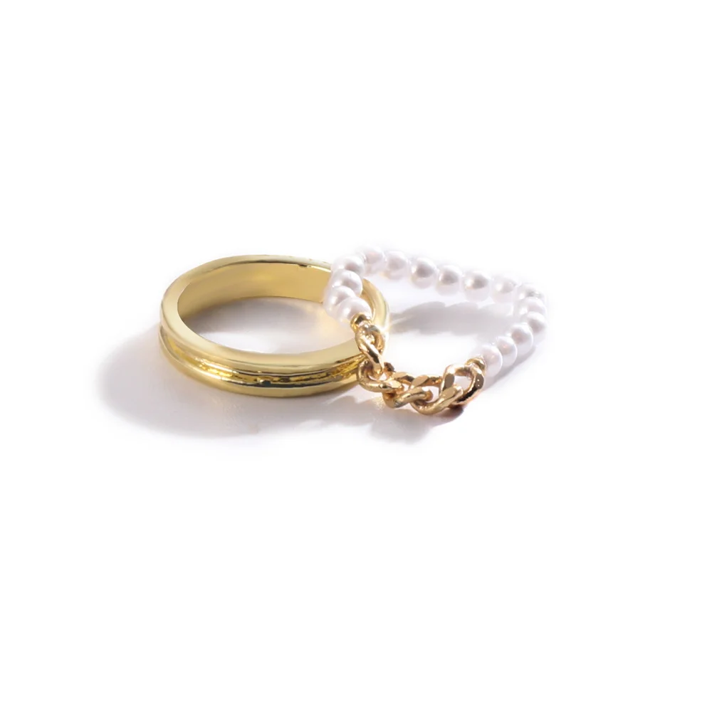 Coconal Trendy Gold Color Women Pearl Chain Set Rings Fashion Jewelry Party Jewelry Gifts Rings
Coconal Trendy Gold Color Women Pearl Chain Set Rings Fashion Jewelry Party Jewelry Gifts Rings