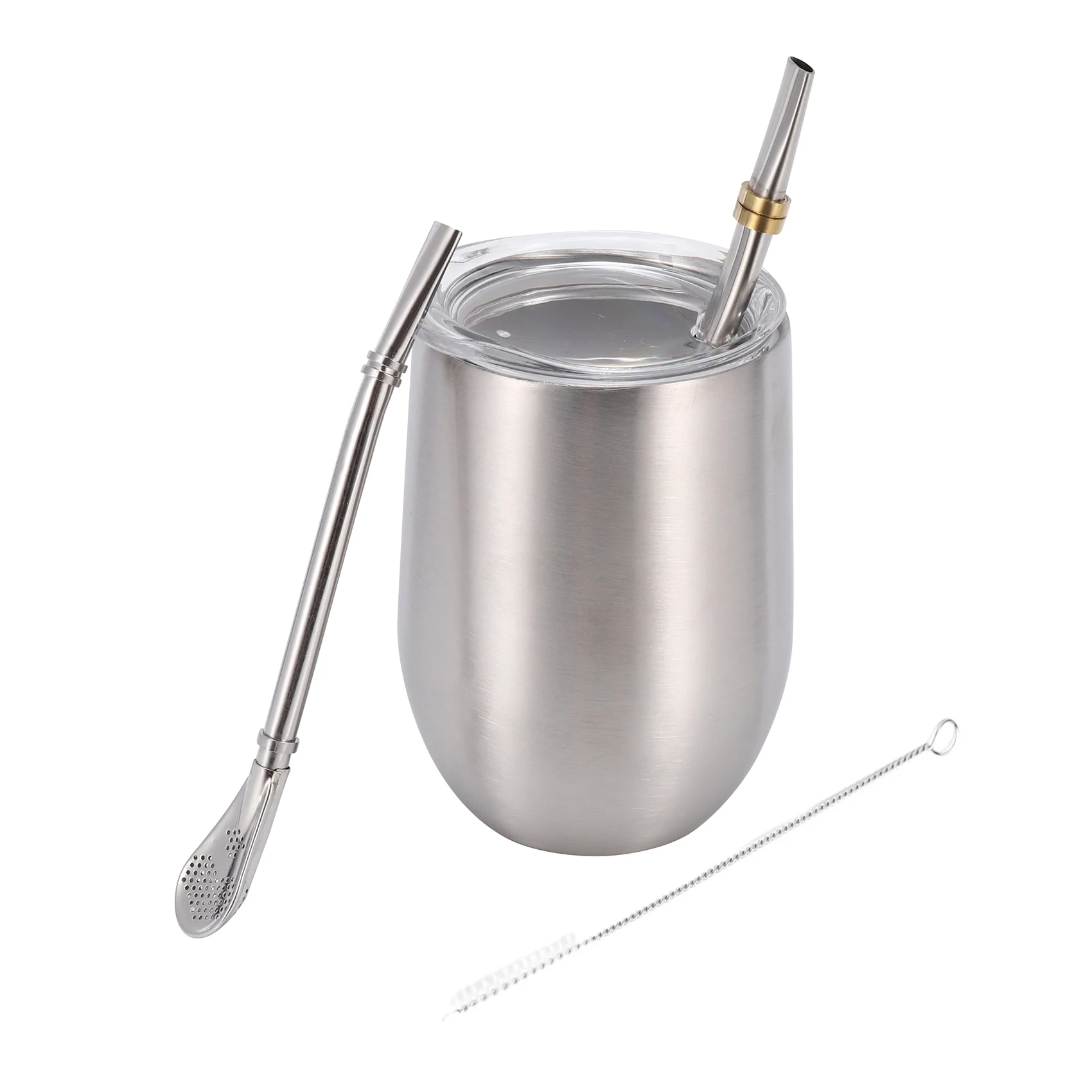 Чайный набор Yerba Mate Gourd, 12 унций, Двухстенная чашка из нержавеющей стали для кофе с крышкой, 2 соломинки, ложка и щетка, серебристый
Чайный набор Yerba Mate Gourd, 12 унций, Двухстенная чашка из нержавеющей стали для кофе с крышкой, 2 соломинки, ложка и щетка, серебристый