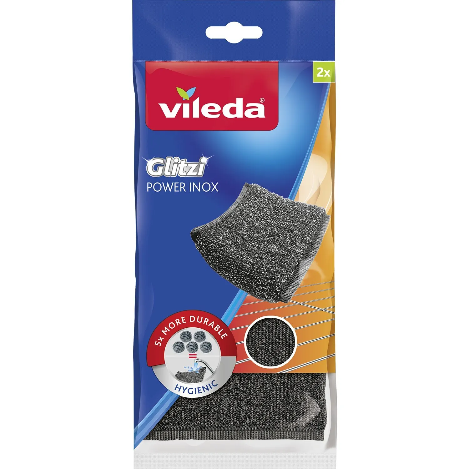 Vileda Glitzi Power Pad Inox, Высококачественная Губка из нержавеющей стали, гигиеническая, удаляет сложные пятна, 2 упаковки
Vileda Glitzi Power Pad Inox, Высококачественная Губка из нержавеющей стали, гигиеническая, удаляет сложные пятна, 2 упаковки