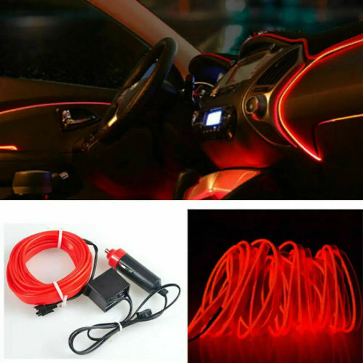 Red LED Auto Car Interior Decor Atmosphere Wire Strip Light Lamp Accessories 12V Brand New Auto Parts High Quality And Durable
Red LED Auto Car Interior Decor Atmosphere Wire Strip Light Lamp Accessories 12V Brand New Auto Parts High Quality And Durable