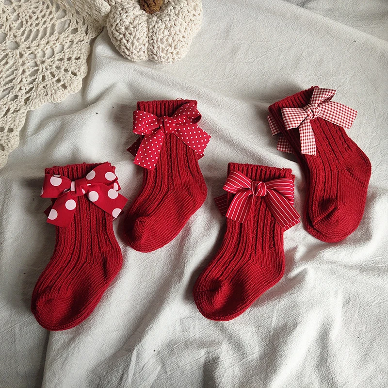 Cute Vintage Bow Spain Red Stitch Calf Socks Spring Autumn Cotton Sleeping Slippers Stockings for Children Kids Baby Boys Girls
Cute Vintage Bow Spain Red Stitch Calf Socks Spring Autumn Cotton Sleeping Slippers Stockings for Children Kids Baby Boys Girls