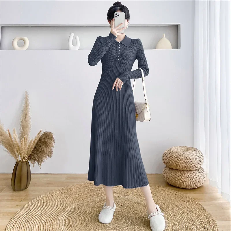High Waist Ruffled Maxi Dresses For Women Autumn Winter Knitted Slim Long Dress Women's Vintage Dress Woman Retro Elegant R108
High Waist Ruffled Maxi Dresses For Women Autumn Winter Knitted Slim Long Dress Women's Vintage Dress Woman Retro Elegant R108