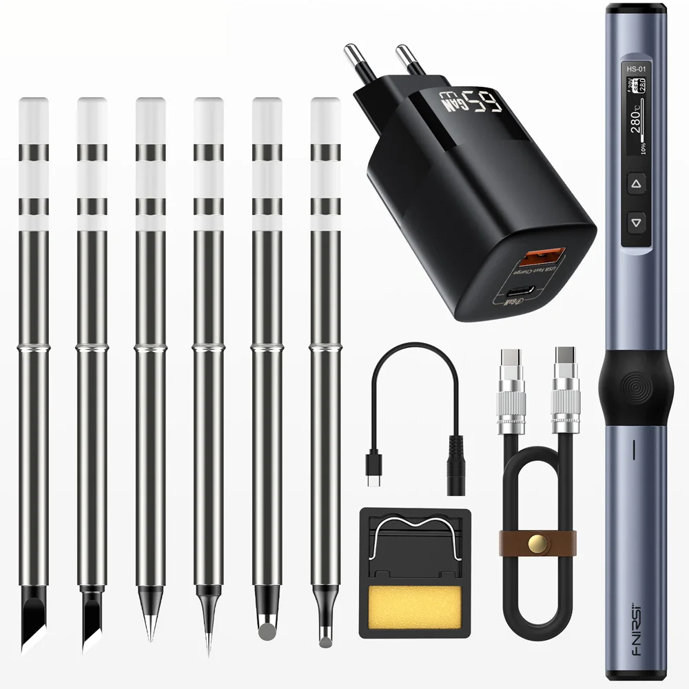 FNIRSI Smart Electric Soldering Iron PD 65W Adjustable Constant Temperature Fast Heat Portable Soldering Irons Welding Equipment
FNIRSI Smart Electric Soldering Iron PD 65W Adjustable Constant Temperature Fast Heat Portable Soldering Irons Welding Equipment