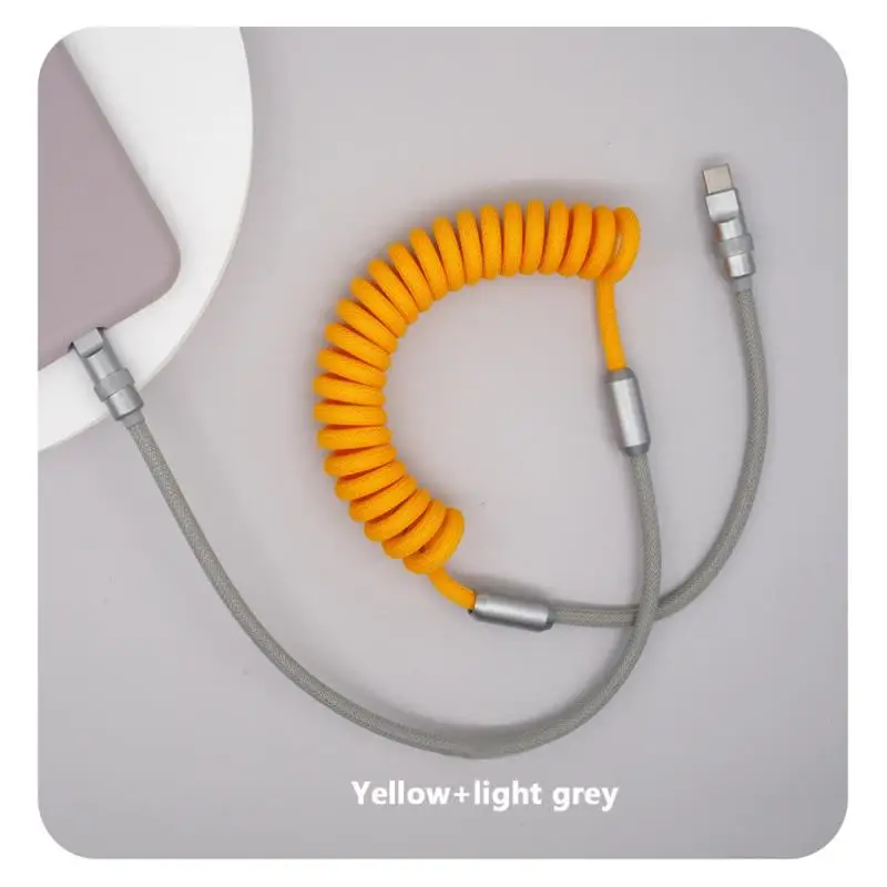 New Data Cable Fast Charging Spiral Cable Charging Cable 1pc Contrast Braided Fast Charging Type C Cable Phone Accessories 2023
New Data Cable Fast Charging Spiral Cable Charging Cable 1pc Contrast Braided Fast Charging Type C Cable Phone Accessories 2023