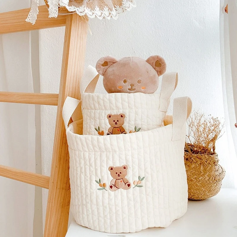 Cotton Baby Diaper Bag Crib Dry Nappy Clothes Storage Bag Basket Toddler Stroller Diaper Bag Cute Cartoon Embroidery Organizer
Cotton Baby Diaper Bag Crib Dry Nappy Clothes Storage Bag Basket Toddler Stroller Diaper Bag Cute Cartoon Embroidery Organizer