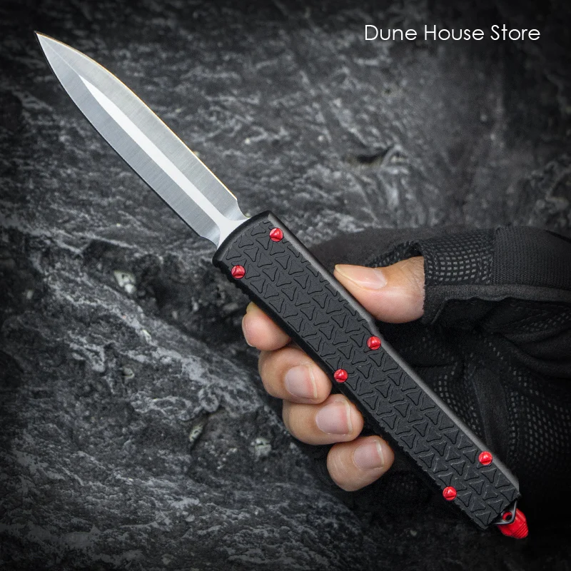 

UTX Series Knives SL Sith Lord Micro OTF Tech Knife D/E D2 Blade EDC Self Defense Pocketknives UT Full Size A8