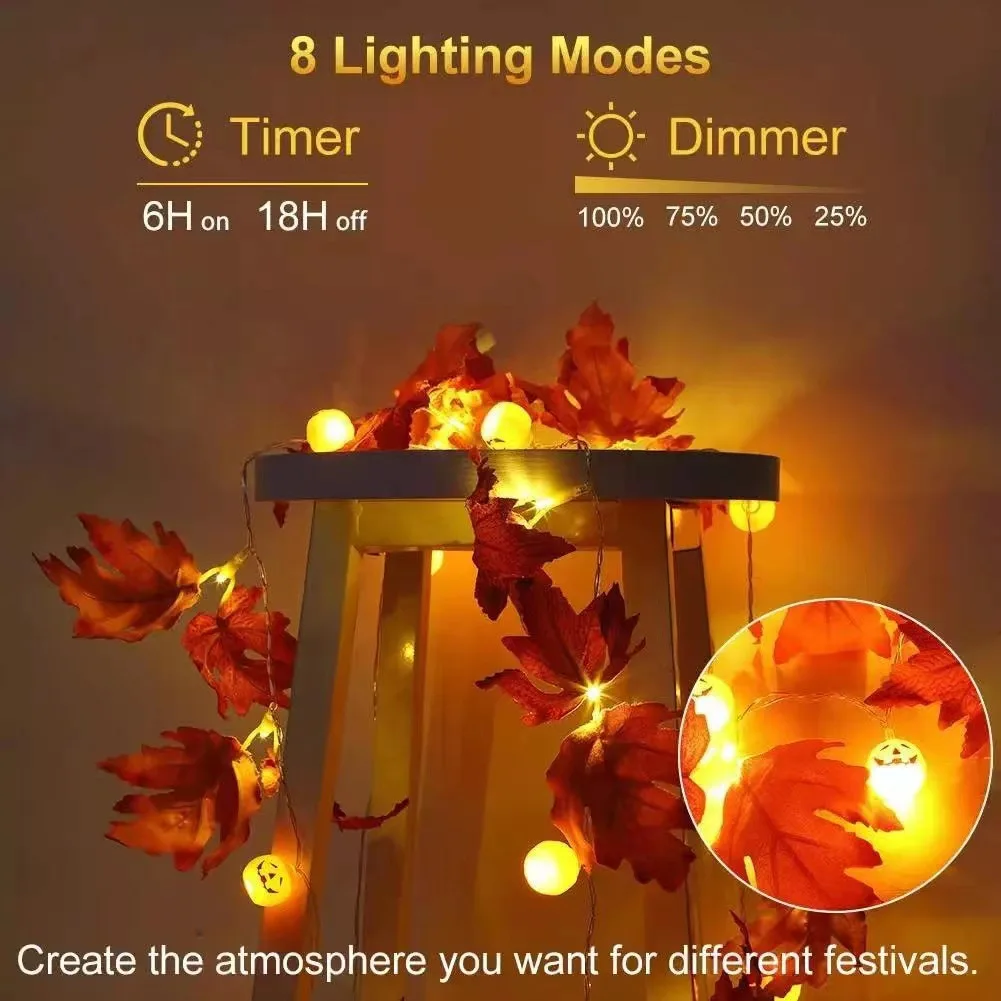 Halloween Maple Leaf Lights Autumn and Winter Home Decoration Lights Pumpkin Pendant Festive Atmosphere Dress Up Christmas
Halloween Maple Leaf Lights Autumn and Winter Home Decoration Lights Pumpkin Pendant Festive Atmosphere Dress Up Christmas