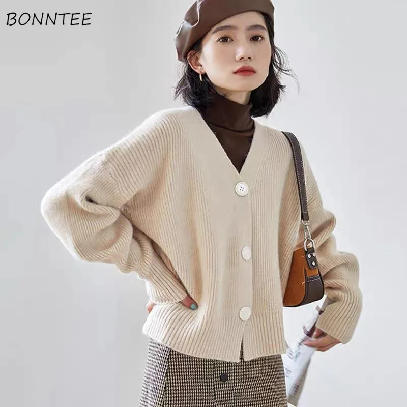 Cardigan Women Teens Elegant Knitting Button Simple Cosy Loose Warm Spring College Chic All-match Cute Single Breasted Solid Fit
Cardigan Women Teens Elegant Knitting Button Simple Cosy Loose Warm Spring College Chic All-match Cute Single Breasted Solid Fit