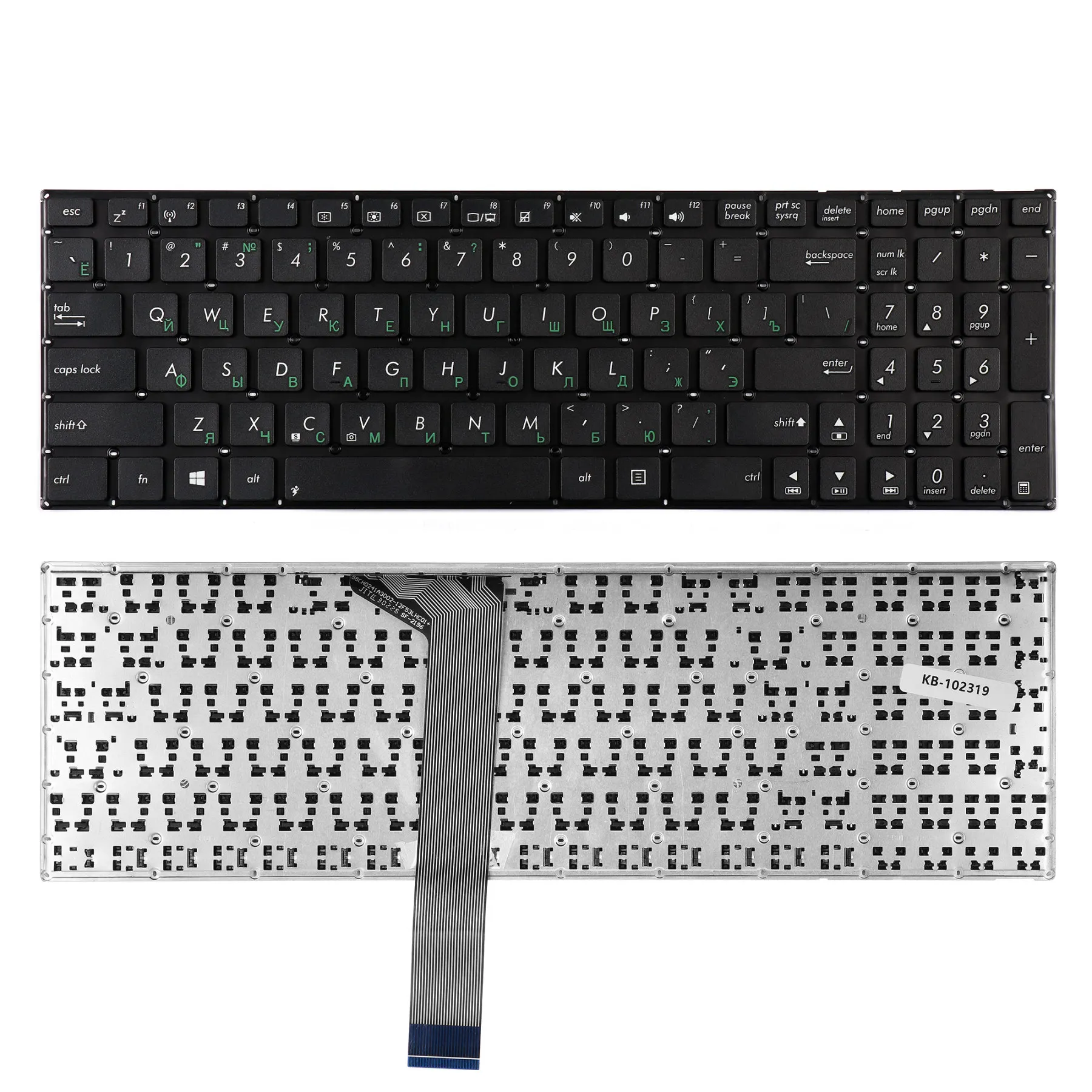 Клавиатура для Asus K56CB Плоский Enter. Черная без рамки | Компьютеры и офис