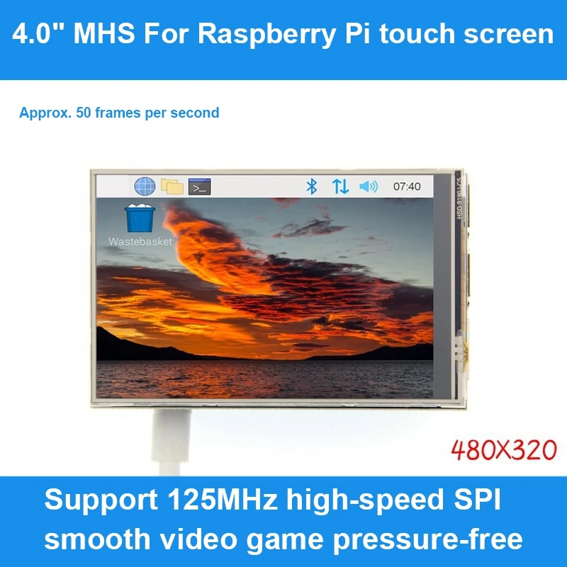 480X320 TFT сенсорный экран, SPI дисплей, экранный модуль для Raspberry Pi 3B +/4B (черный)
480X320 TFT сенсорный экран, SPI дисплей, экранный модуль для Raspberry Pi 3B +/4B (черный)