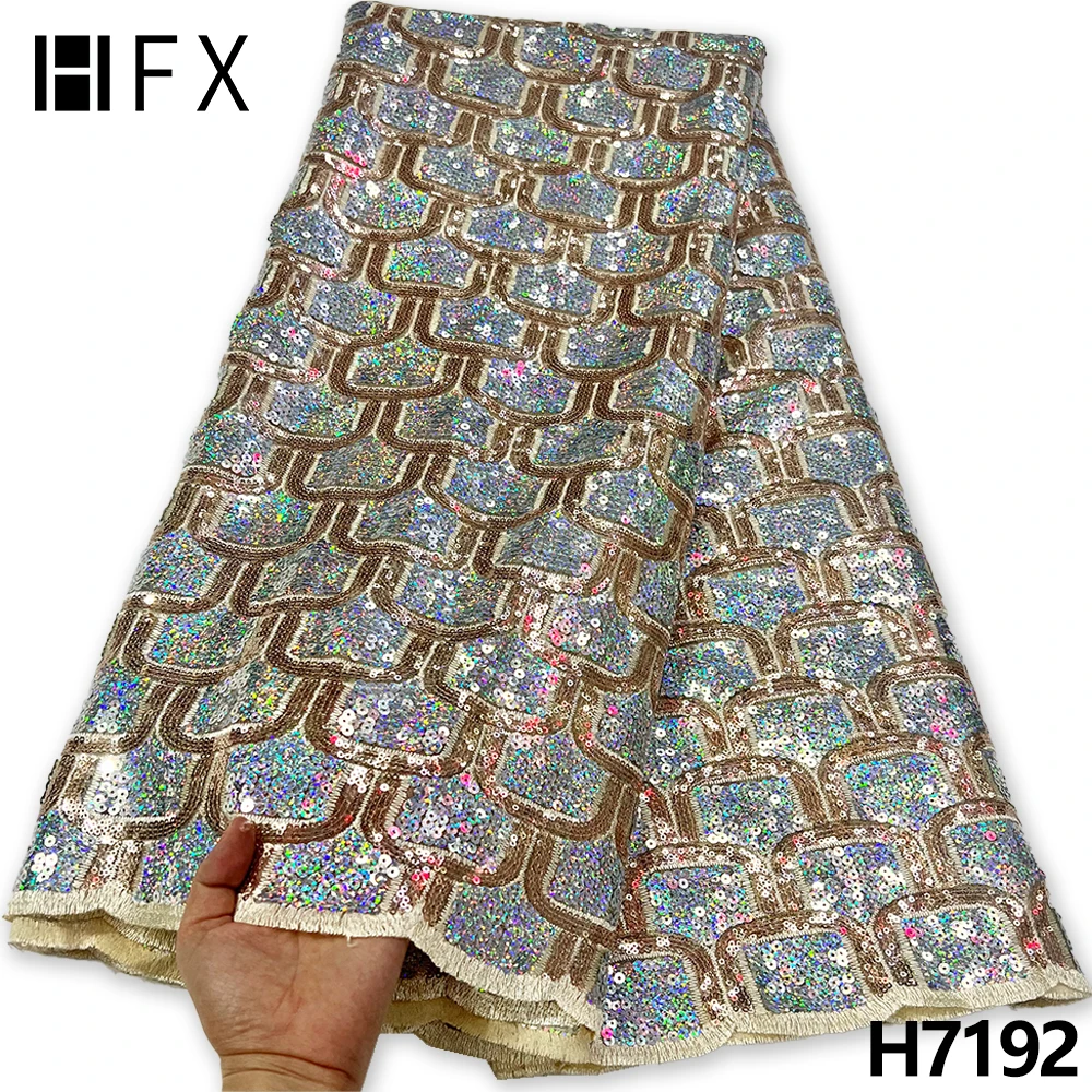 HFX 2022 New arrival African lace fabrics pretty french sequins lace fabric 5yard wholesale for wedding asoebi party dress H7192
HFX 2022 New arrival African lace fabrics pretty french sequins lace fabric 5yard wholesale for wedding asoebi party dress H7192