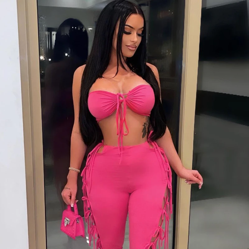 Sexy Halter Bra Long Pants Suits Women Solid Color Crop Top Hollow Out 2 Piece Pants Set Night Clubwear Y2k Summer Women Clothes
Sexy Halter Bra Long Pants Suits Women Solid Color Crop Top Hollow Out 2 Piece Pants Set Night Clubwear Y2k Summer Women Clothes