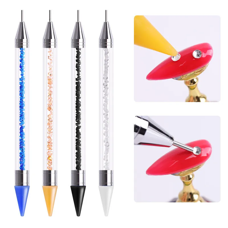1pcs Diamond Handle Acrylic Double Head Point Drill Pen Dot Painting Point Pen Multifunction Crayon Wax Head Pens Nail Art Tools
1pcs Diamond Handle Acrylic Double Head Point Drill Pen Dot Painting Point Pen Multifunction Crayon Wax Head Pens Nail Art Tools