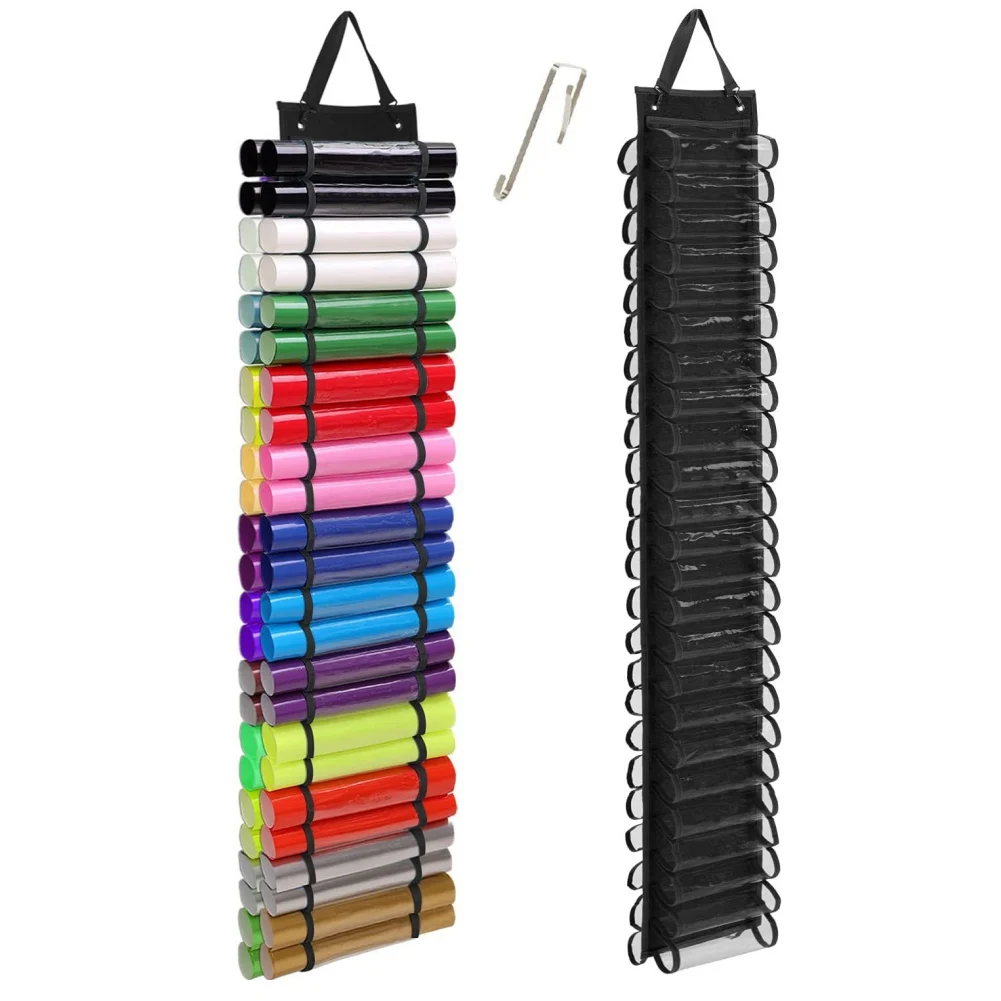 24/48 Roll Vinyl Organizer Compartment Transparent Vinyl Holder Hanging Storage Bag Over The Door Hanging Pocket Accessories
24/48 Roll Vinyl Organizer Compartment Transparent Vinyl Holder Hanging Storage Bag Over The Door Hanging Pocket Accessories