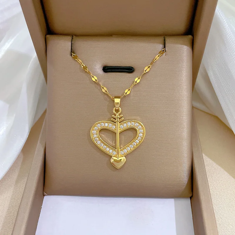 Stainless Steel Heart-shaped Pendant Necklace Charm Peach Love Zicron Necklaces Women Men Memorial Fashion Jewelry
Stainless Steel Heart-shaped Pendant Necklace Charm Peach Love Zicron Necklaces Women Men Memorial Fashion Jewelry