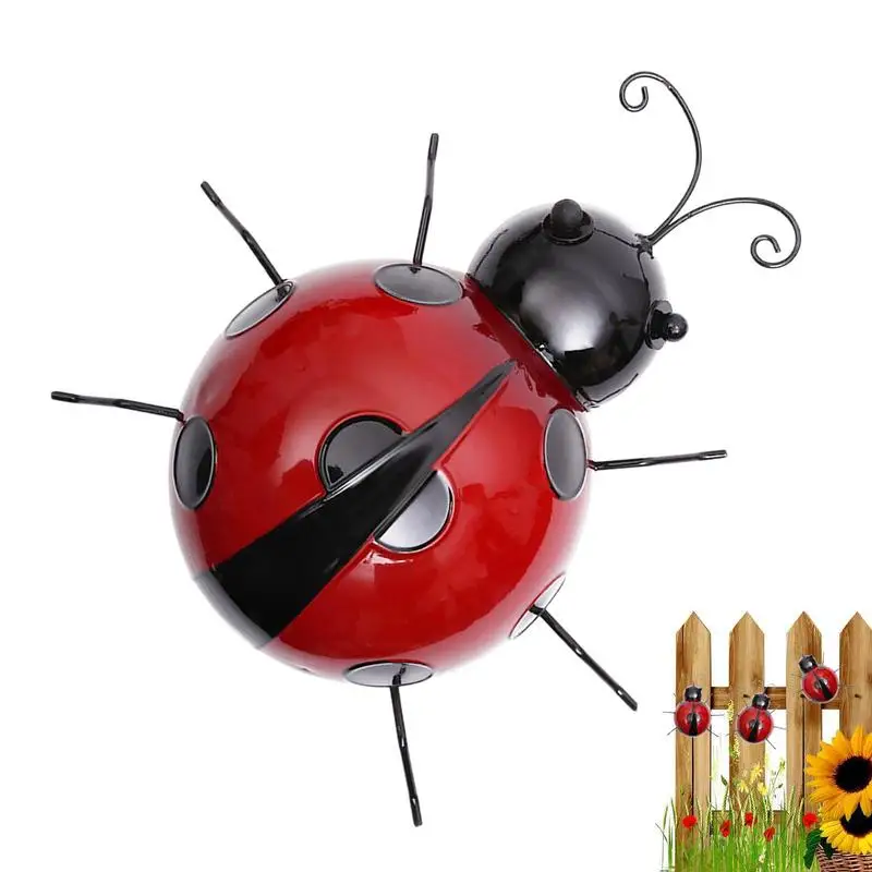 Metal Ladybug Beetle Fence Hanger Wall Hanging Ornament Statue Outdoor Patio Garden Figurine Sculpture For Home Decorations
Metal Ladybug Beetle Fence Hanger Wall Hanging Ornament Statue Outdoor Patio Garden Figurine Sculpture For Home Decorations