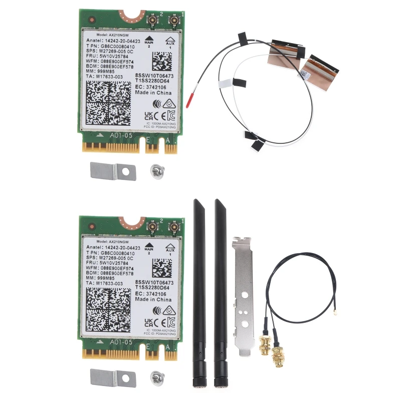 WiFi 6E для беспроводной сетевой карты Intel AX210 5374M Bluetooth-совместимая5.2 2.4/
WiFi 6E для беспроводной сетевой карты Intel AX210 5374M Bluetooth-совместимая5.2 2.4/