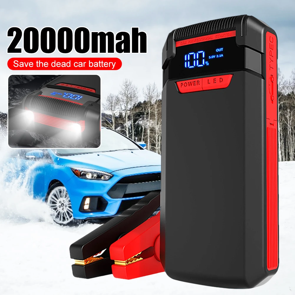 Portable 20000mAh Car Battery car Starter Power Bank with USB Fast Charger with LED Lamp 12V Starting Device Auto Accessories
Portable 20000mAh Car Battery car Starter Power Bank with USB Fast Charger with LED Lamp 12V Starting Device Auto Accessories