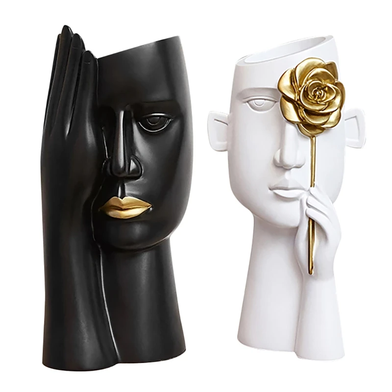 1Pcs Creative Art Human Face Vase Flower Pot Flower Arrangement Dried Flowers Resin Plant Pots Luxury Home Decoration 
1Pcs Creative Art Human Face Vase Flower Pot Flower Arrangement Dried Flowers Resin Plant Pots Luxury Home Decoration