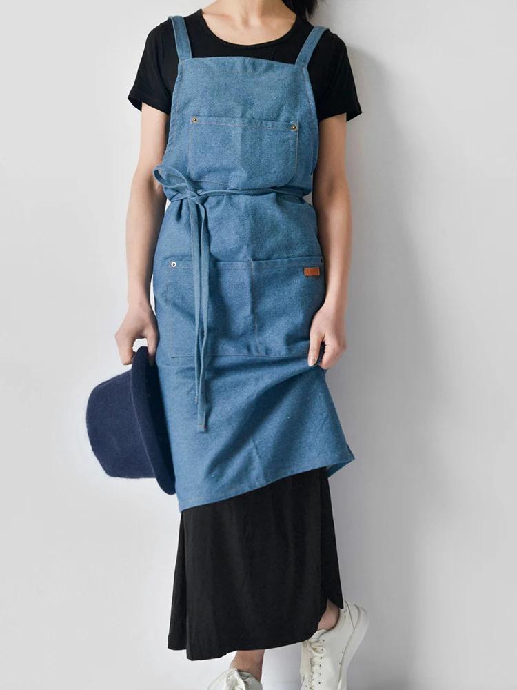 Uniform Lady Dress Denim Apron For Woman Cotton Fabric Garden Kitchen Baking Cooking Aprons Household Cleaning Accessories
Uniform Lady Dress Denim Apron For Woman Cotton Fabric Garden Kitchen Baking Cooking Aprons Household Cleaning Accessories