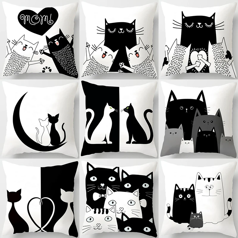 Home Decor Funny Cute Black Valentine Cat Print Pillowcase Cushion Cover Polyester Pillowcase Sofa Car Room Decor
Home Decor Funny Cute Black Valentine Cat Print Pillowcase Cushion Cover Polyester Pillowcase Sofa Car Room Decor