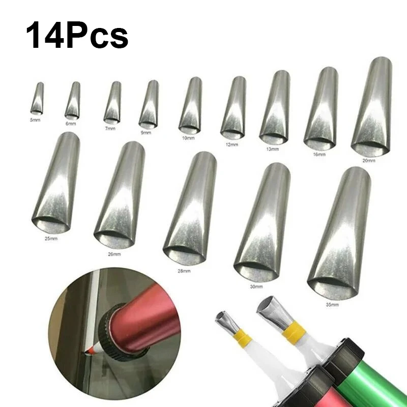 14Pcs Caulking Nozzles Caulk Nozzle Applicator Reusable Sealant Caulking Finishing Nozzle Paint Tool for Home Window Sink Joint
14Pcs Caulking Nozzles Caulk Nozzle Applicator Reusable Sealant Caulking Finishing Nozzle Paint Tool for Home Window Sink Joint